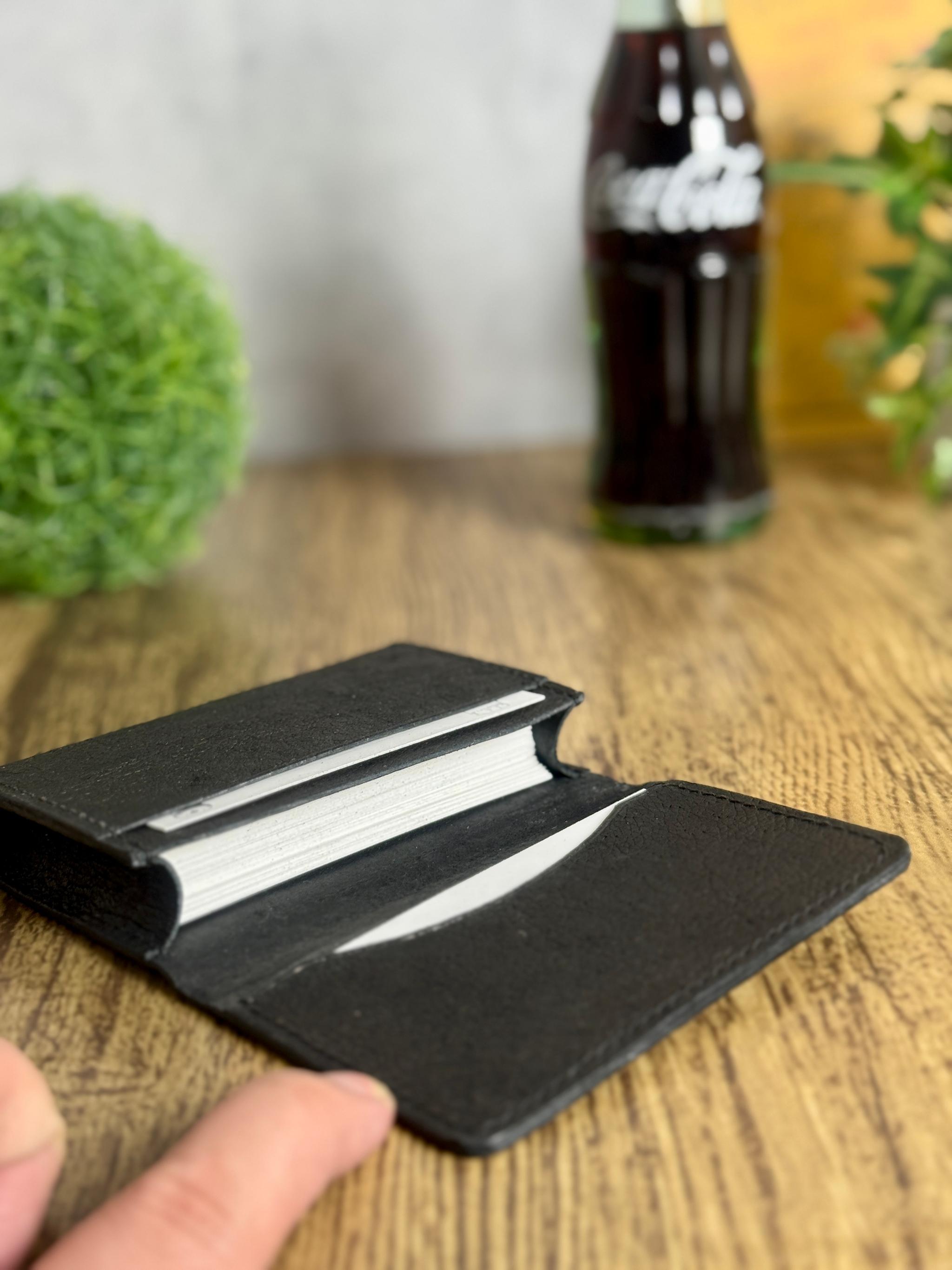 猪革で作る総手縫いの大容量名刺入れ | 2枚目