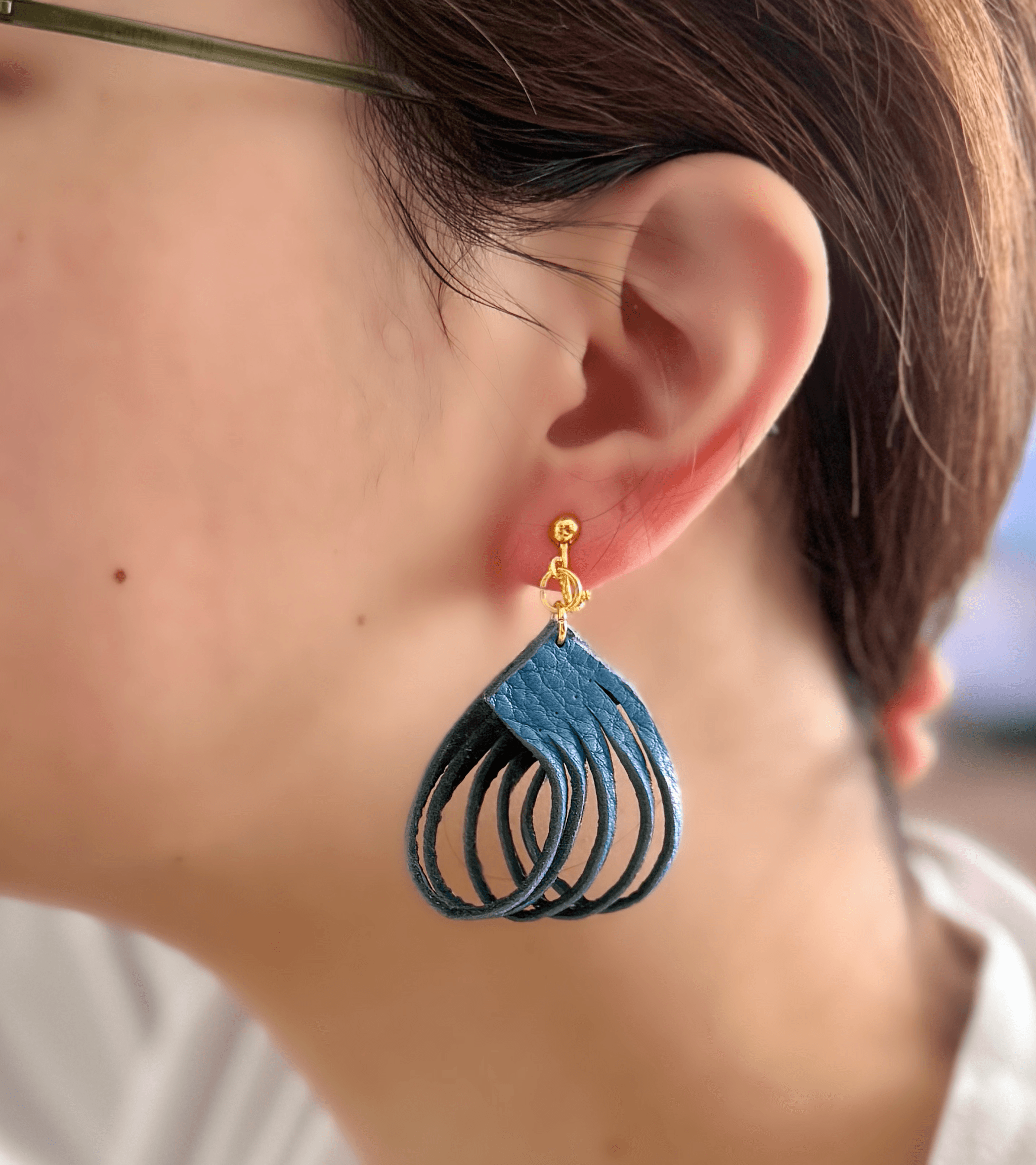 流風レザーイヤリング | 4枚目